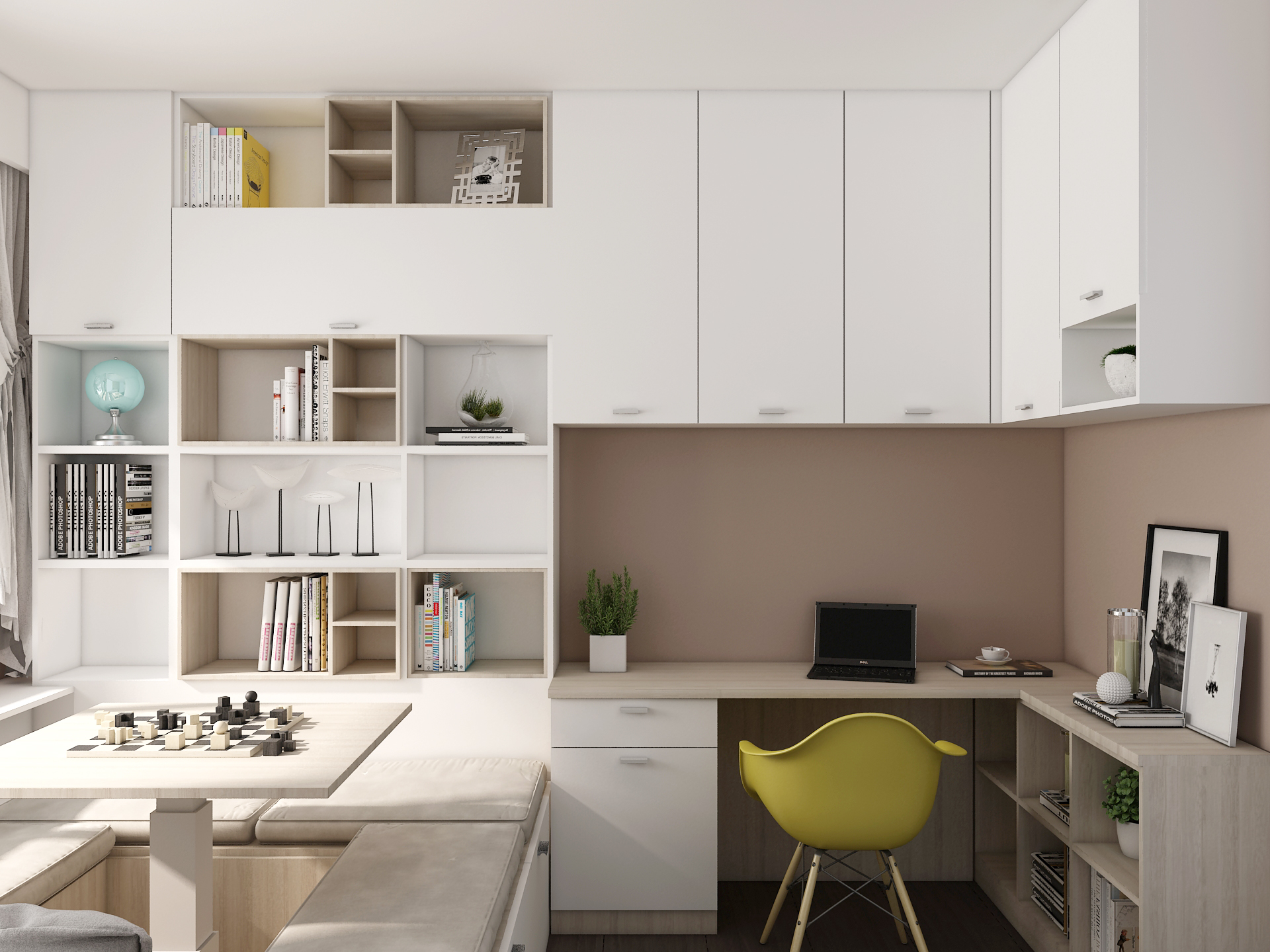 全鋁榻榻米-01（風格：現代；顏色：暖白橡木）